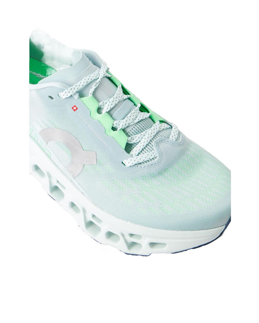 On Shoes Blue Rubber-Trimmed Mesh Sneakers