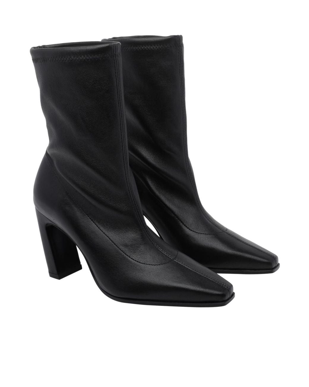 Stuart Weitzman Black Stassi High-Heeled Ankle Boots