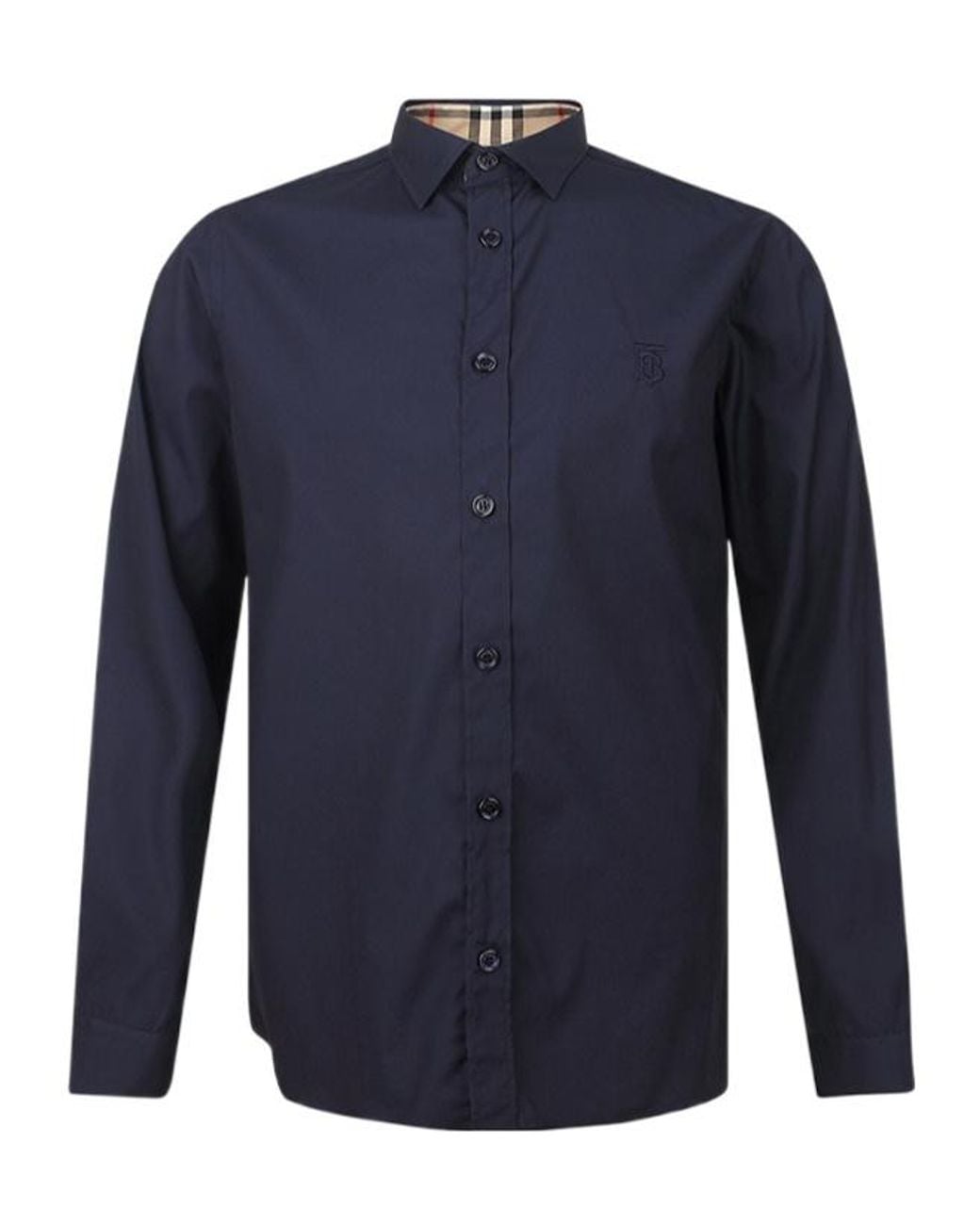 Burberry Blue Slim Fit Monogram Shirt for men