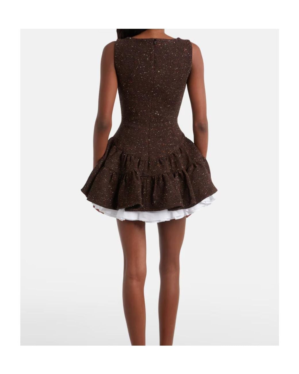 ShuShu/Tong Brown Knitted Wool-Blend Minidress