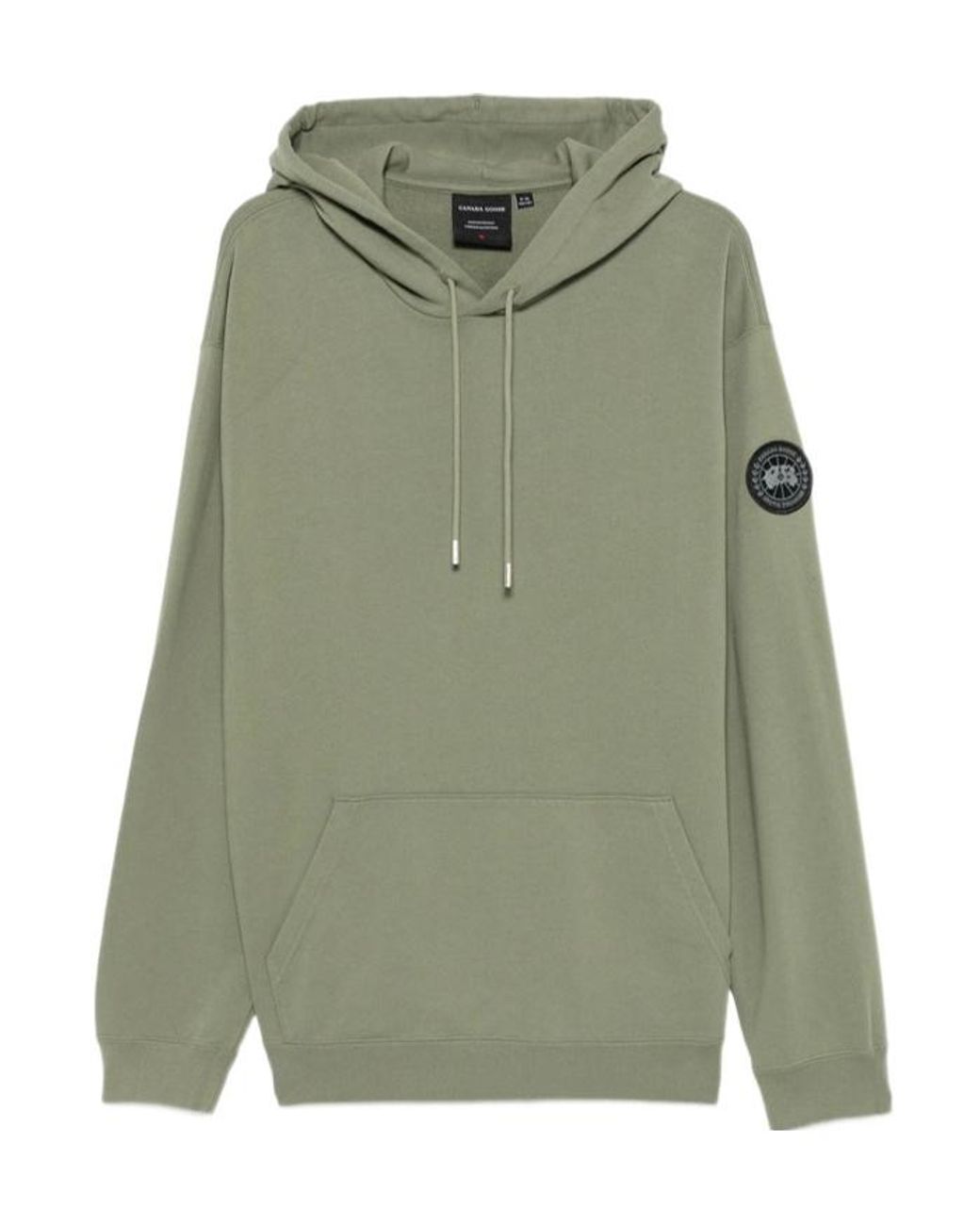 Canada Goose Green Logo-Patch Hoodie for men