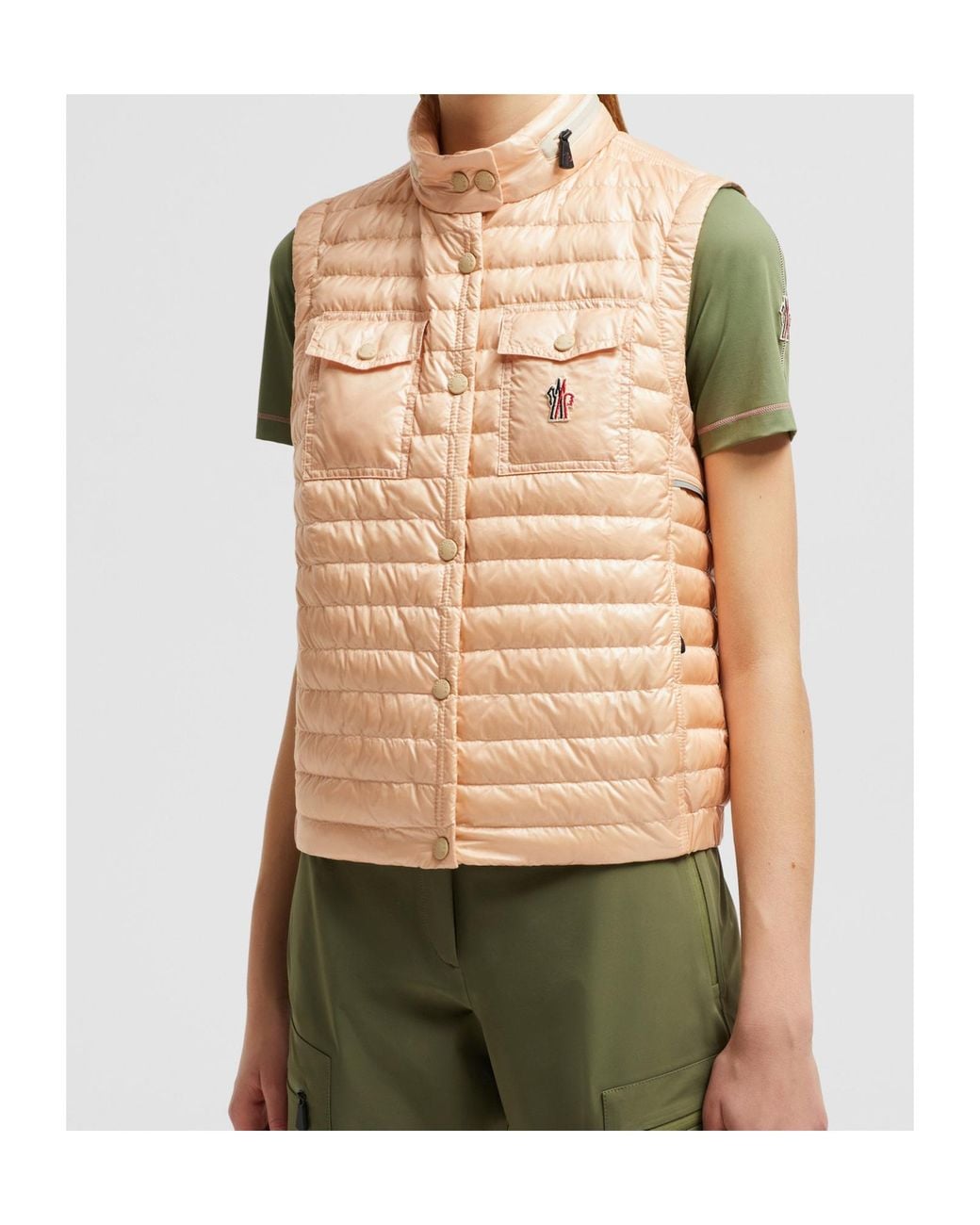 Moncler Natural Gumiane Hooded Down Vest