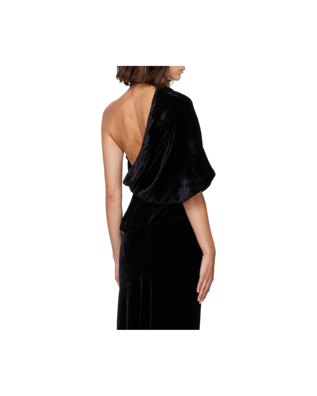 Rohe Black Off-The-Shoulder Sculptural Velvet Top