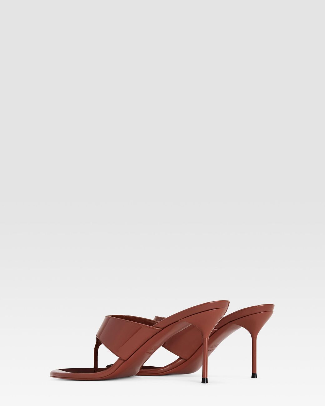 Paris Texas Brown Lidia Patent-Leather Sandals