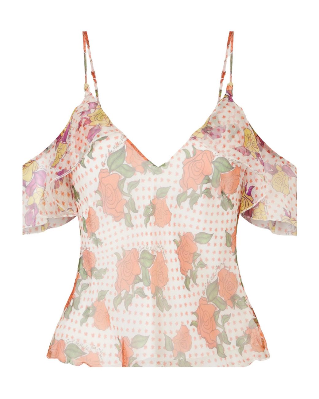 Donde Esteban Pink Printed Chiffon Top