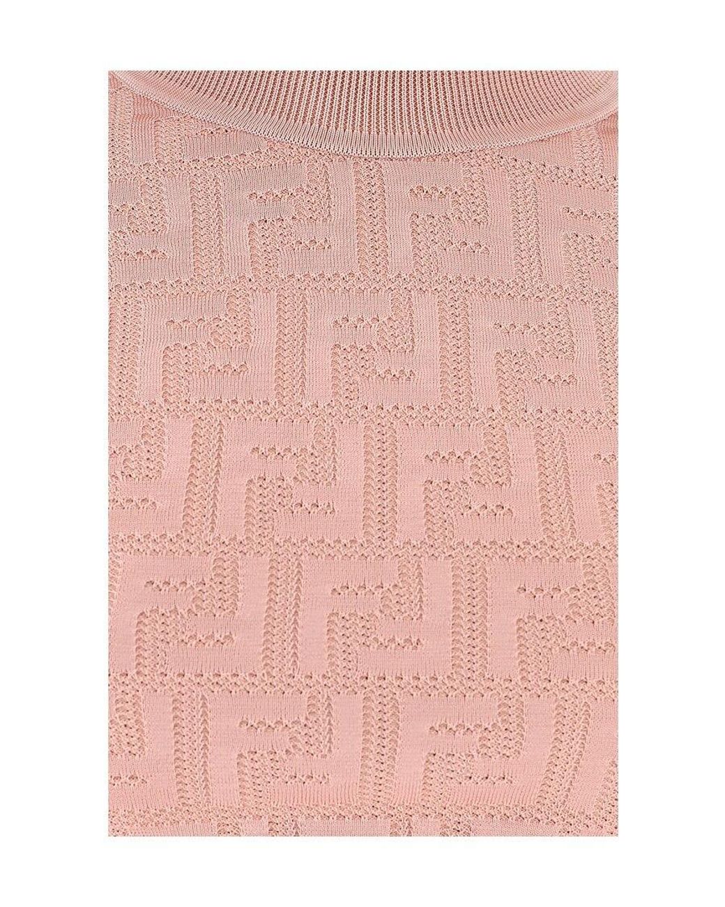 Fendi Pink Ff Pattern Pullover