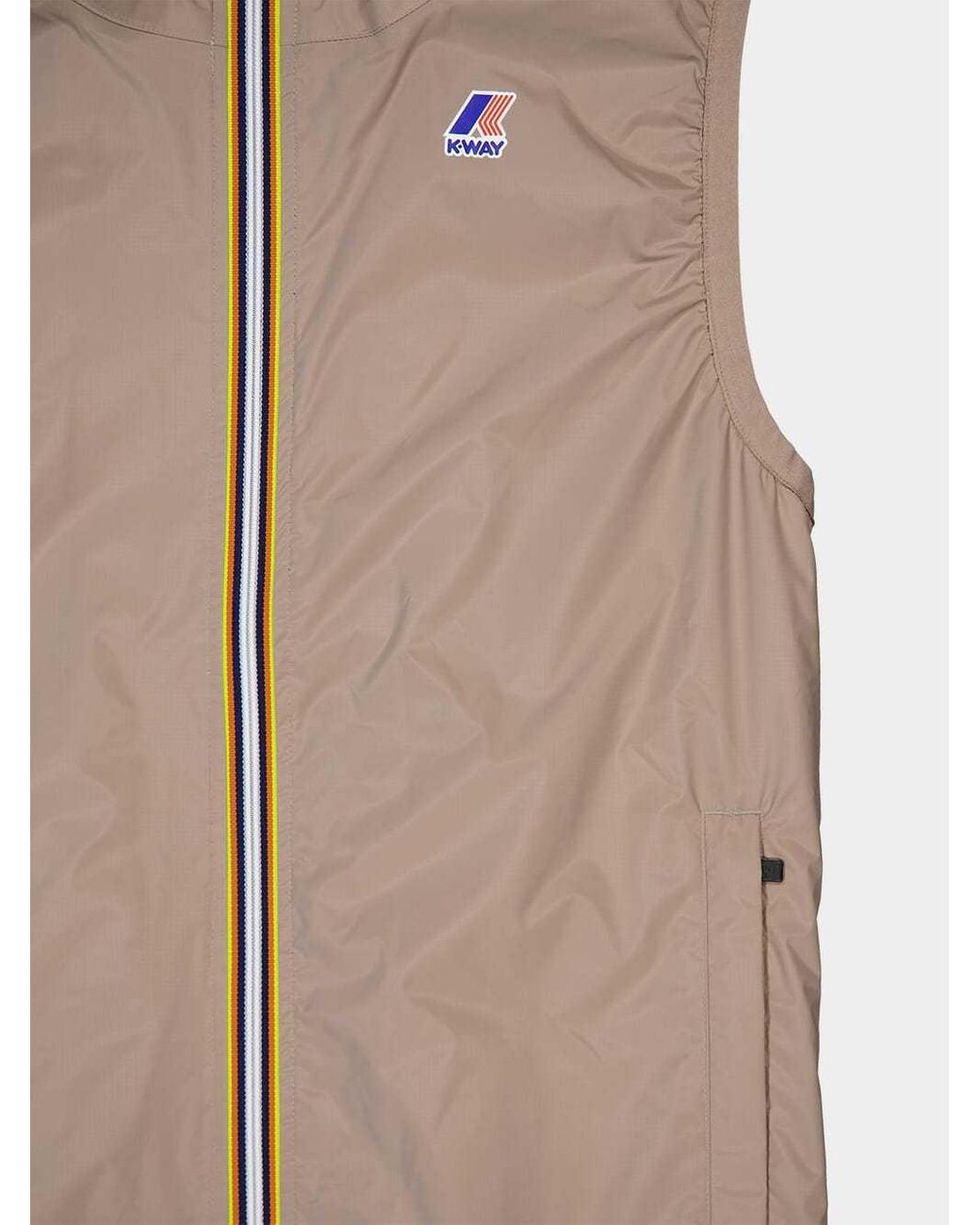 K-Way Natural Stand Collar Casual Vest for men