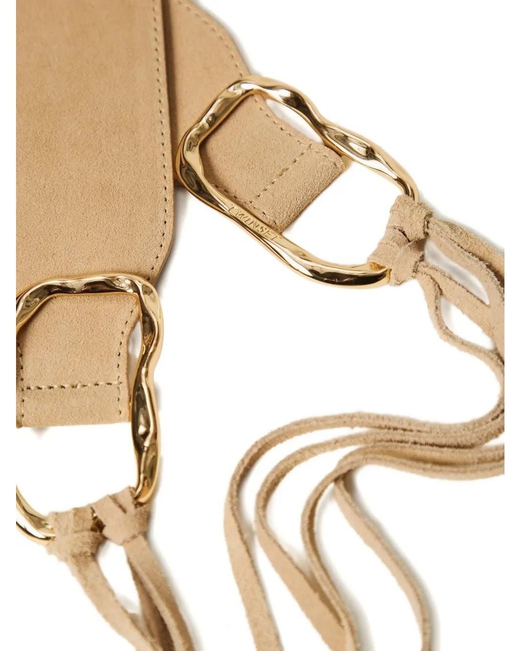 Twinset White Tie-Fastening Suede Belt