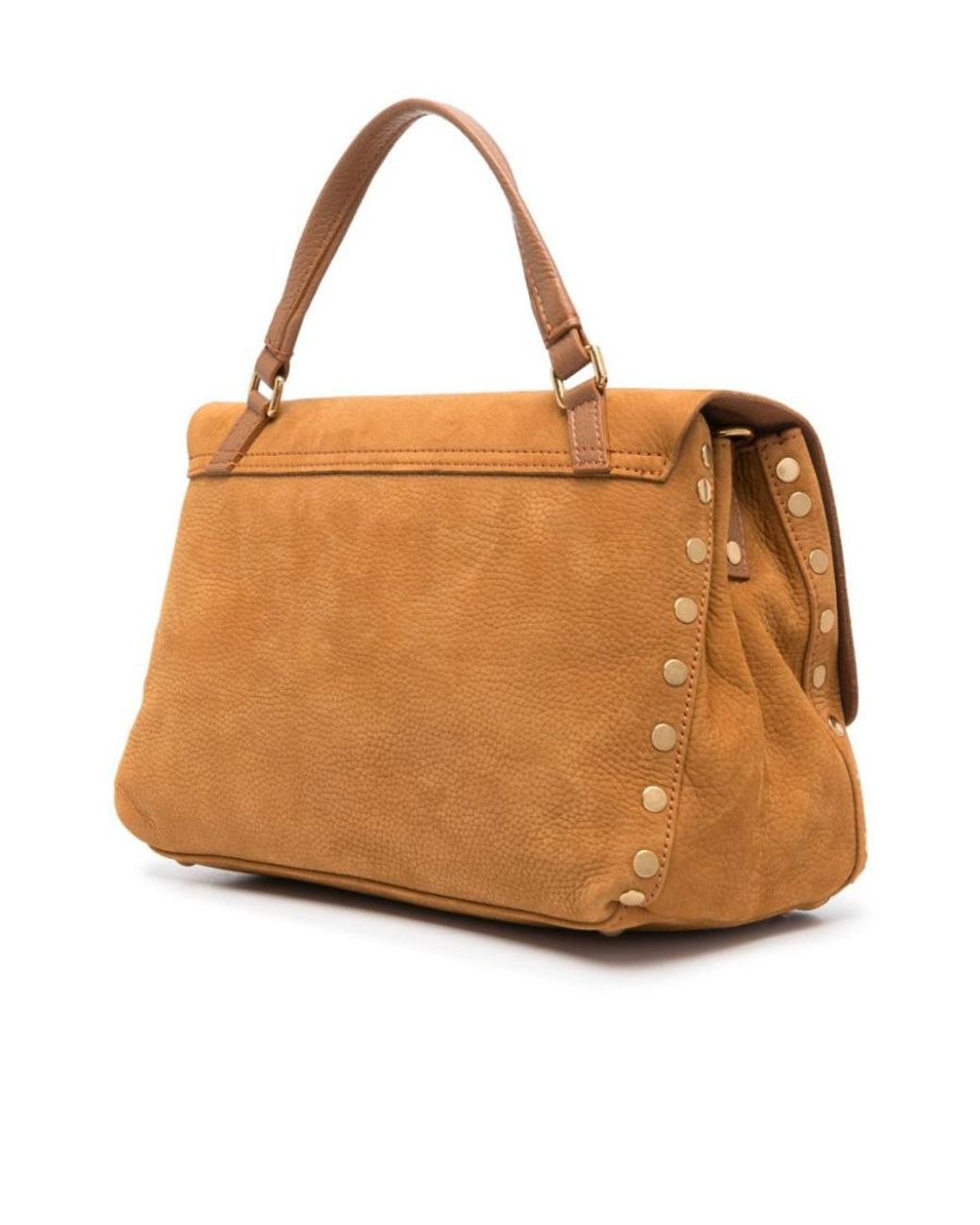 Zanellato Brown Rivet Detail Shoulder Bag