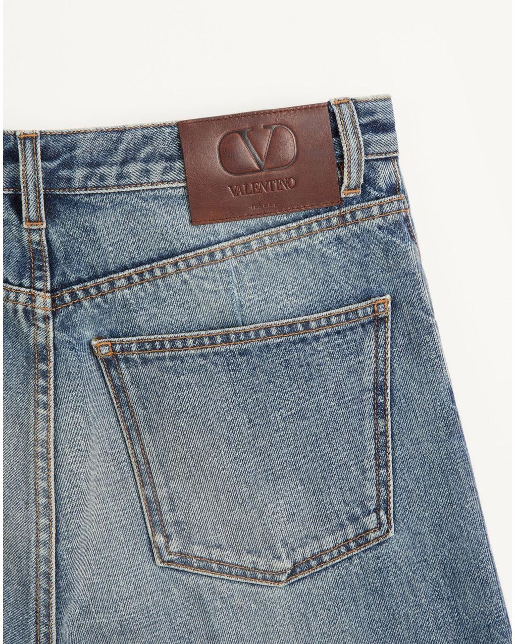 Valentino Blue Five-Pocket Denim Trousers for men