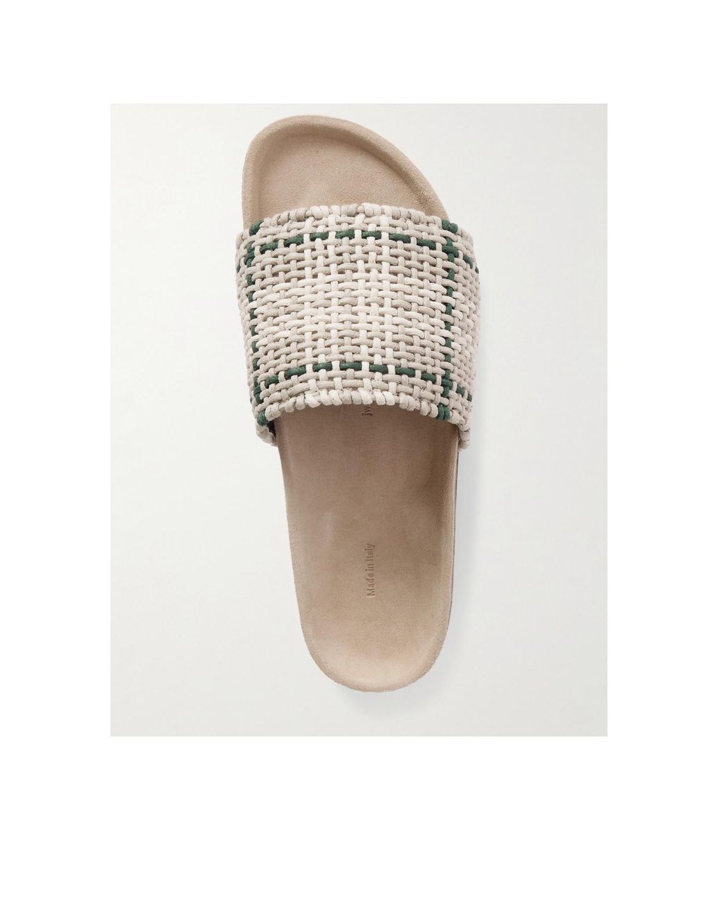 J.W. Anderson White Checked Waxed-Cotton Slides