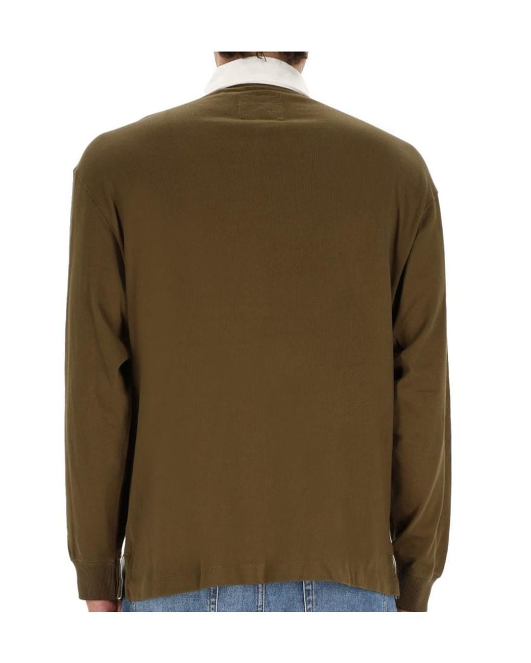 Boss Green Hugo Stripe Detailed Long-Sleeved Polo Shirt for men