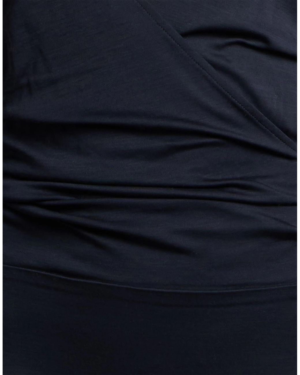 Max Mara Blue Solid-Color Lightweight Wool Knit Top