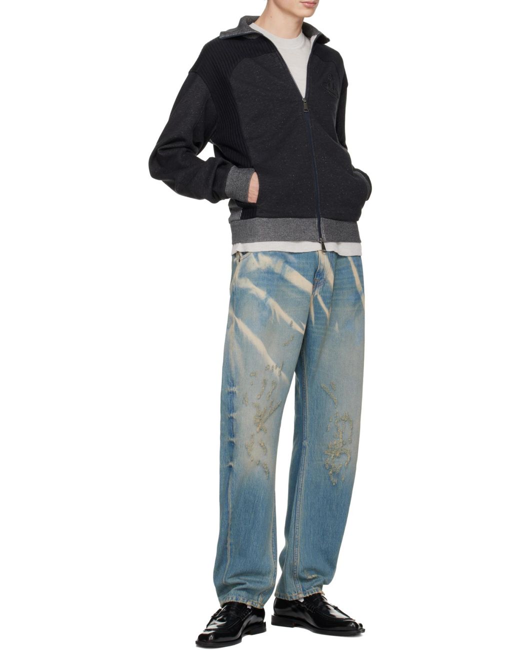 Vivienne Westwood Blue Mid-Rise Straight-Leg Jeans for men