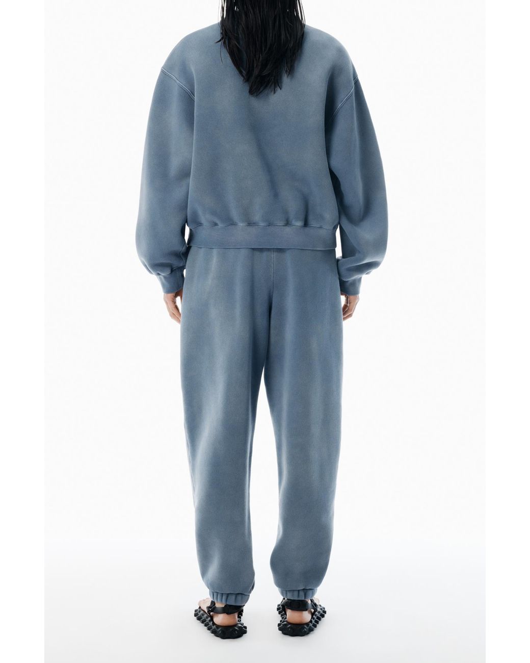 Alexander Wang Blue Essential Terry Ribbed Hem Joggers