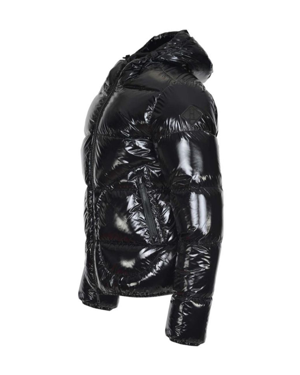 Herno Black Long-Sleeved Hooded Down Jacket for men