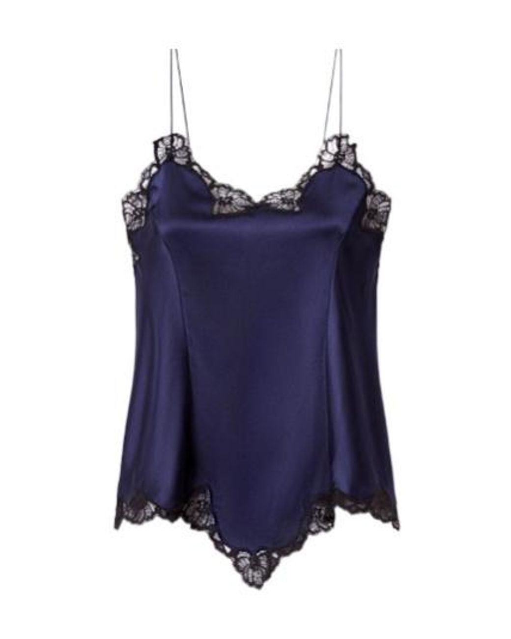 Isabel Marant Blue Amael Lace-Trimmed Satin Camisole