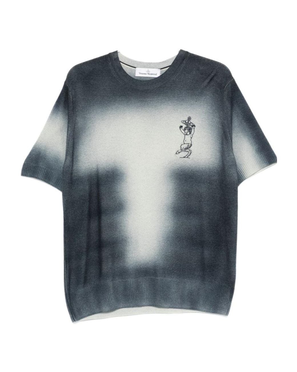Vivienne Westwood Blue Pattern Graphic T-Shirt for men