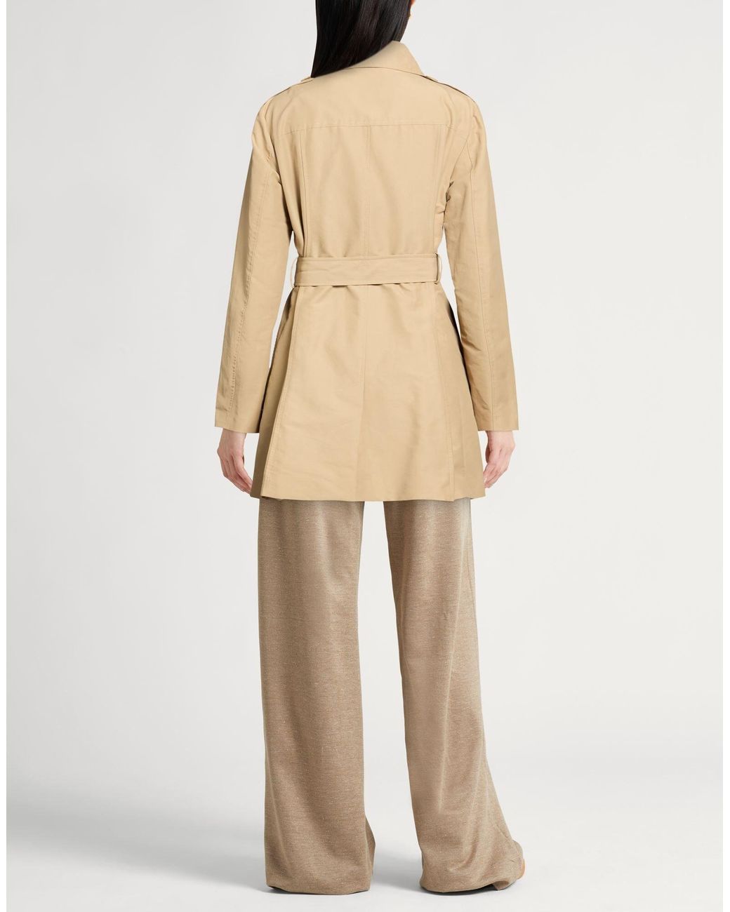 MAX&Co. Natural Classic Solid Color Trench Coat