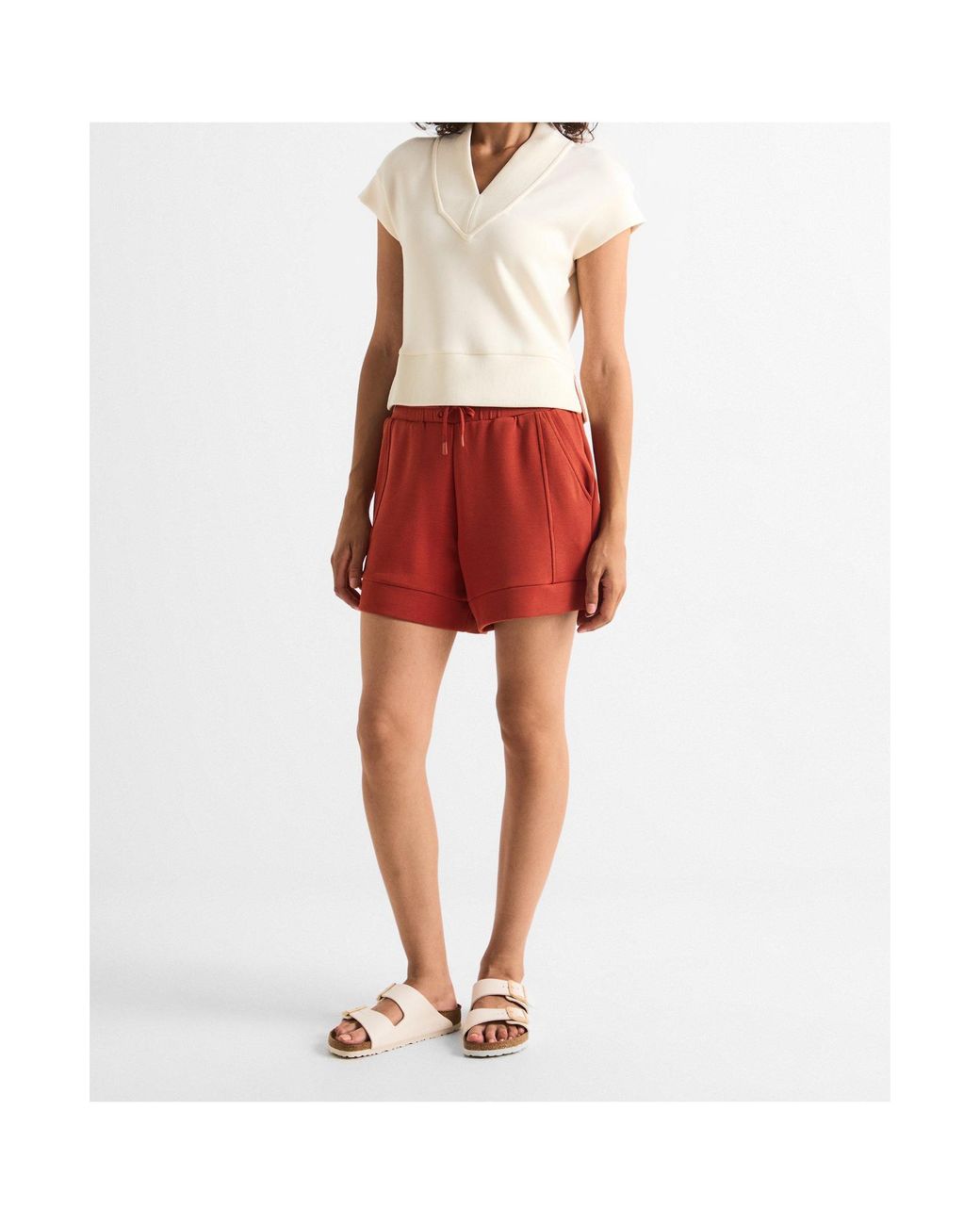 Varley White V-Neck T-Shirt