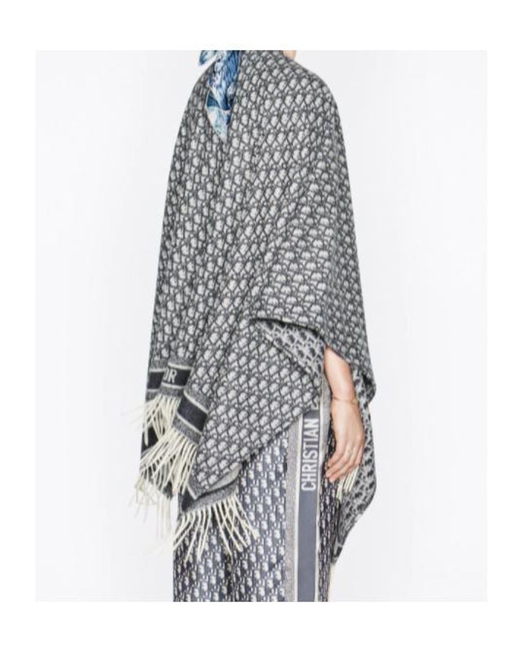 Dior Blue Oblique Poncho