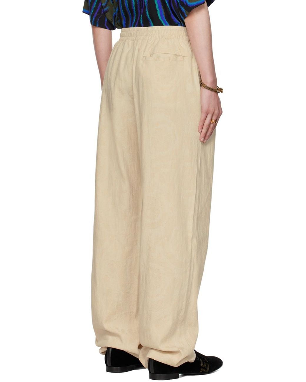 Versace Natural Barocco Straight-Leg Trousers for men