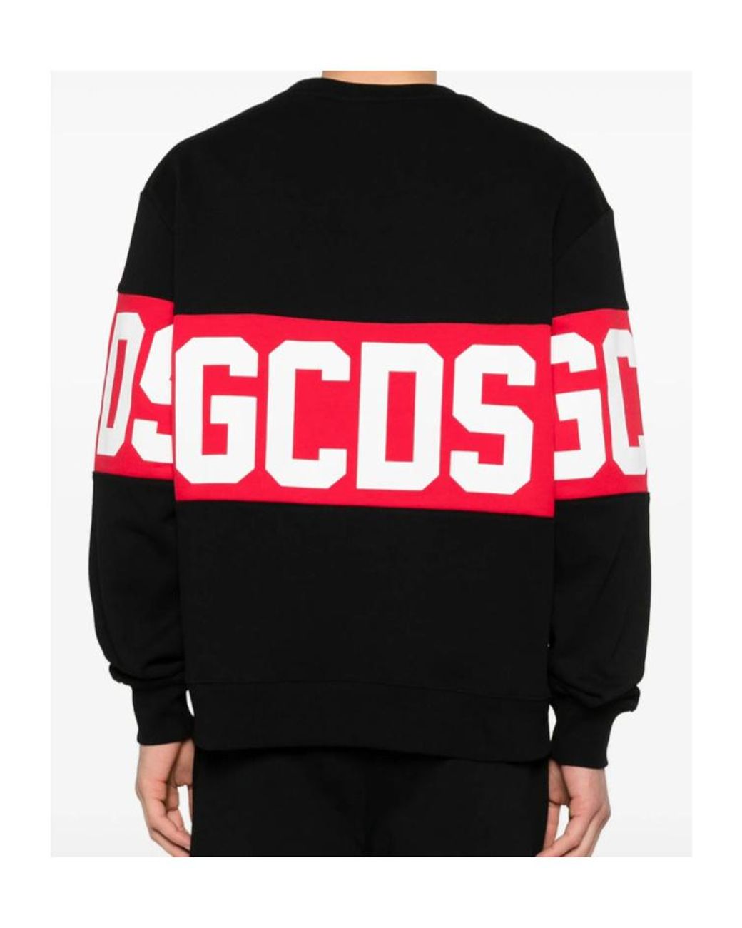 Gcds Black Crew-Neck Sweatshirt for men