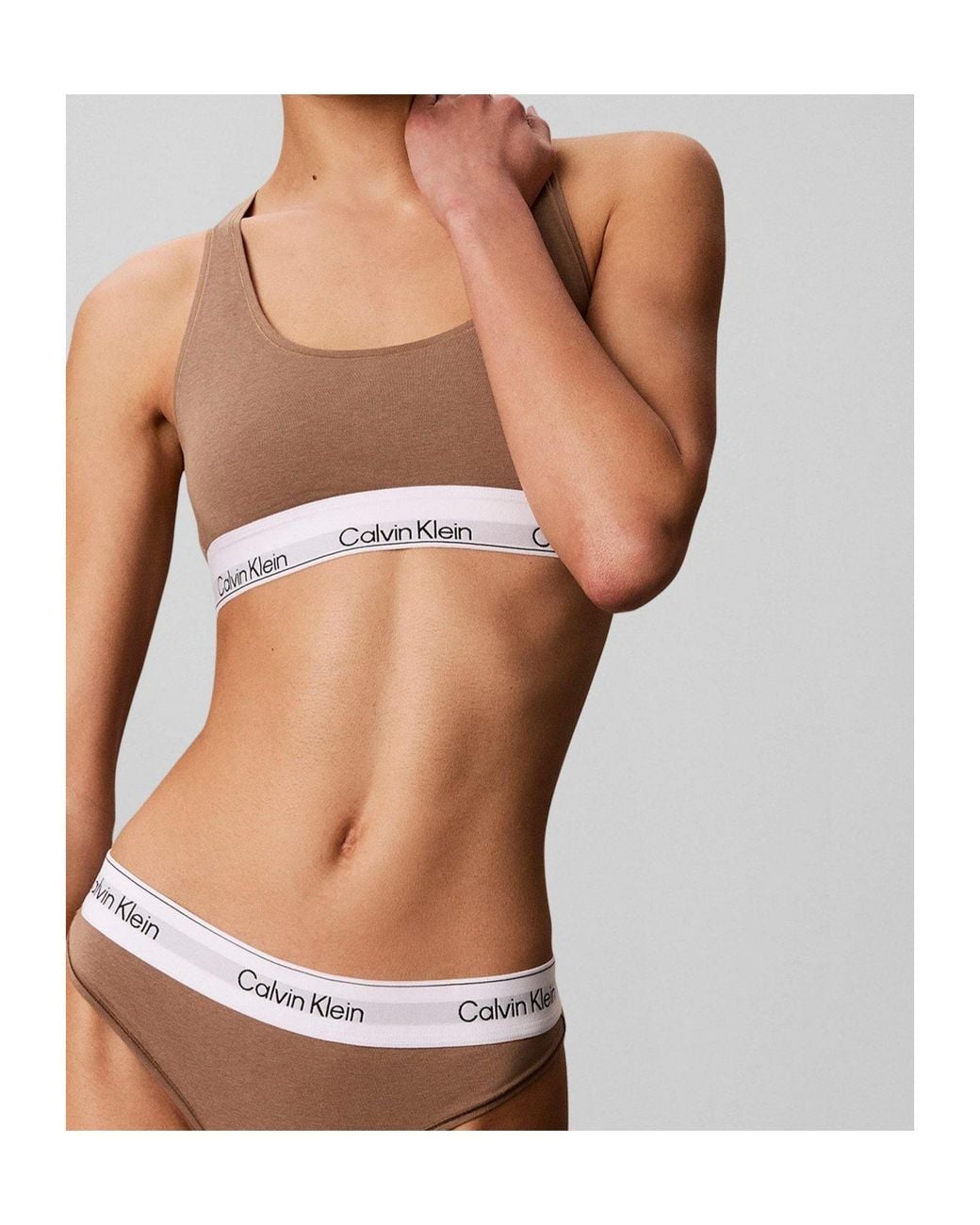 Calvin Klein Brown Racerback Wireless Bralette