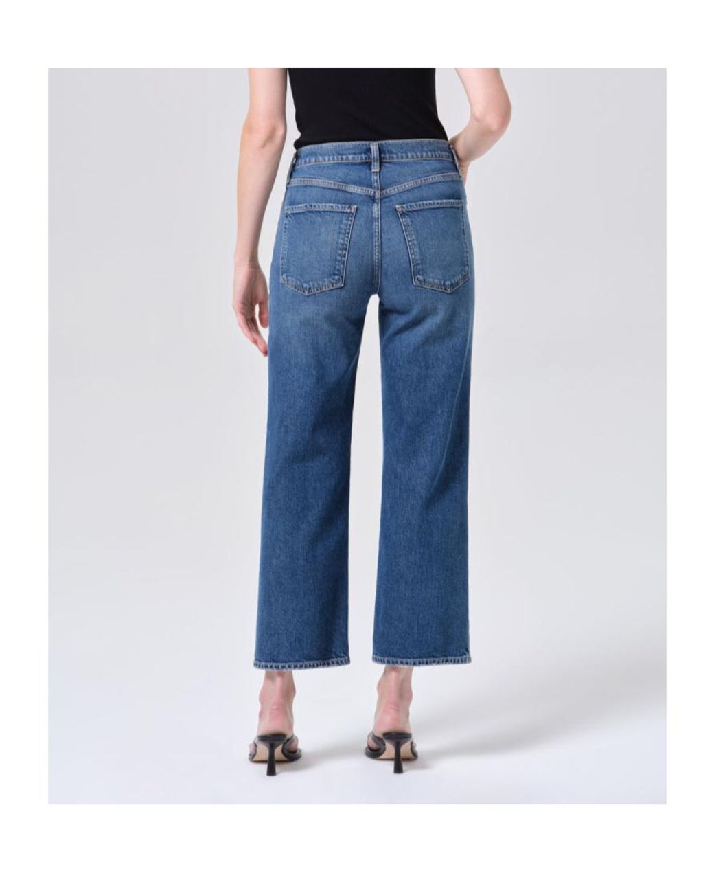 Agolde Blue Harper Cropped Jeans