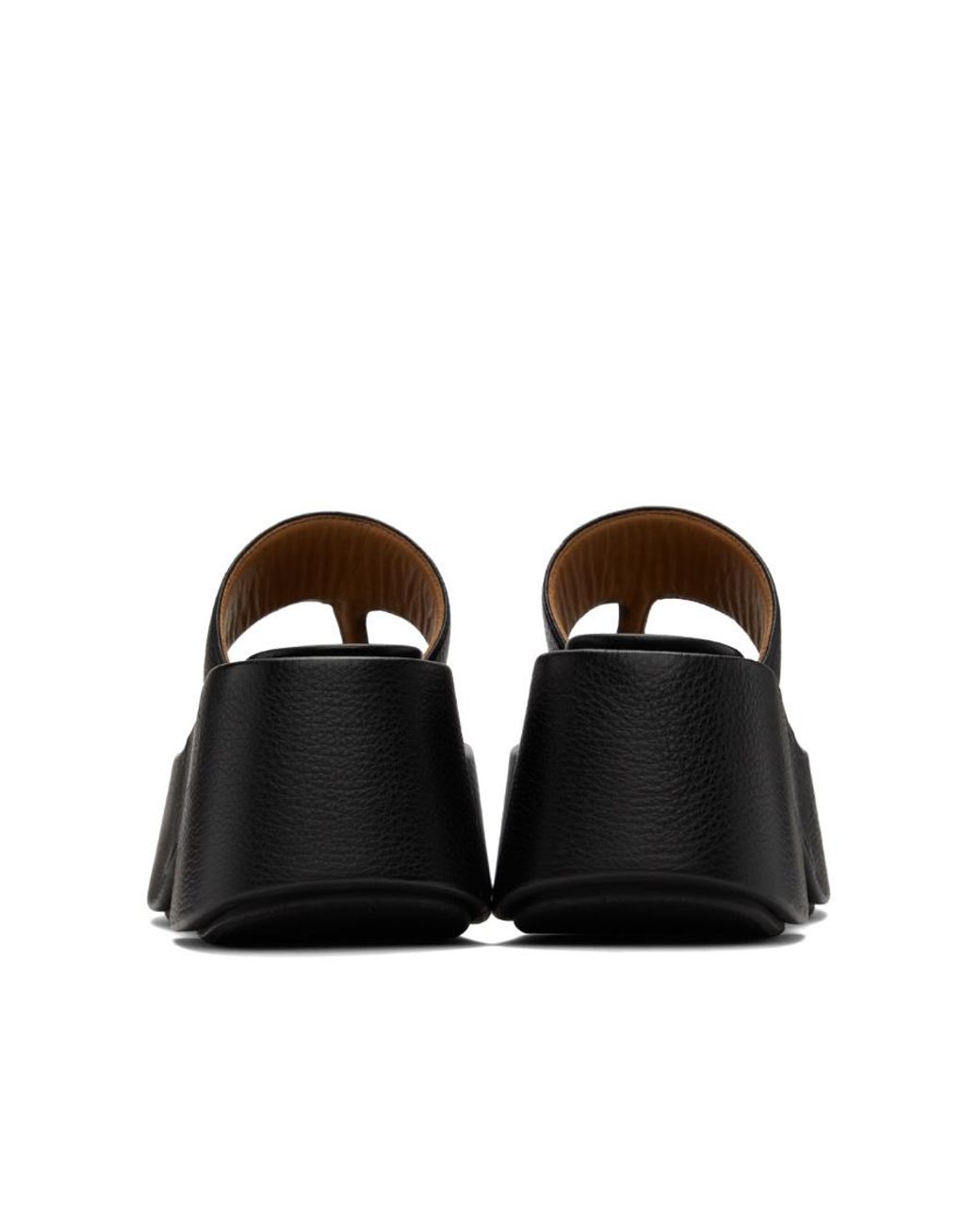 Marsèll Black Marsèll Slip-On Platform Thong Sandals