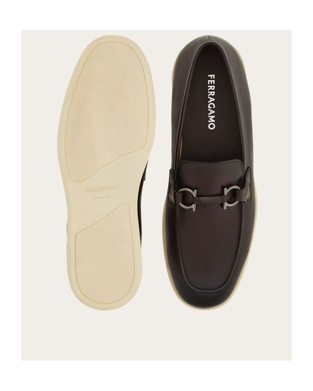 Ferragamo Black Ferragamo Gancini-Plaque Loafers for men