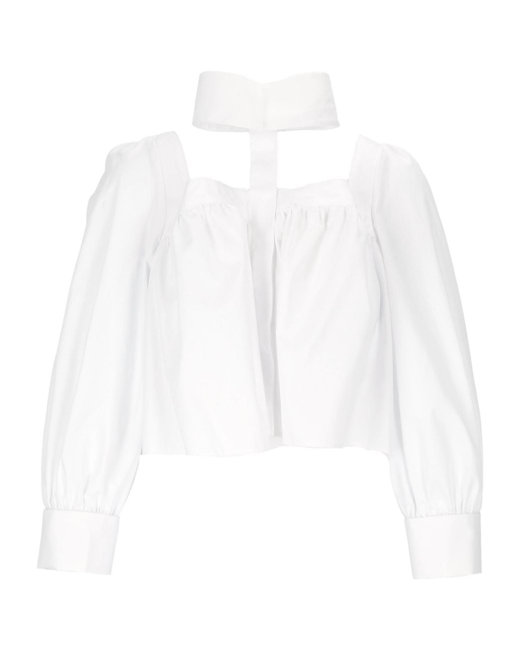 Elisabetta Franchi White Long-Sleeved Blouse