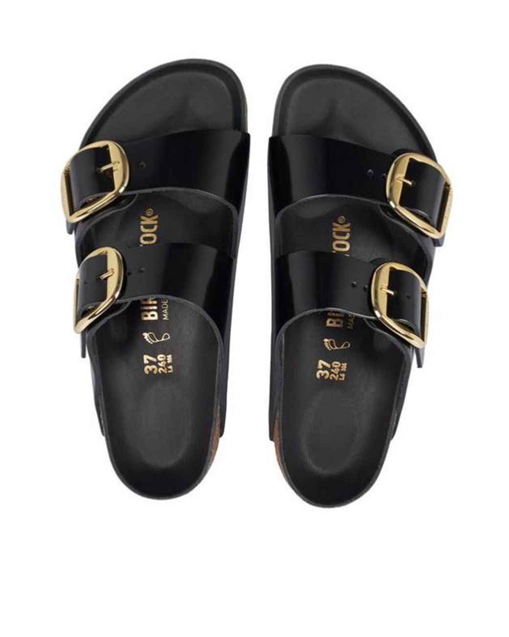 Birkenstock Black Adjustable Double Buckle Slippers