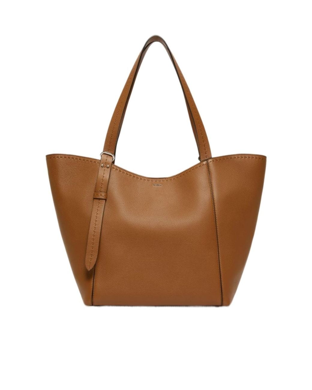 Max Mara Brown Large Leather Tote Bag