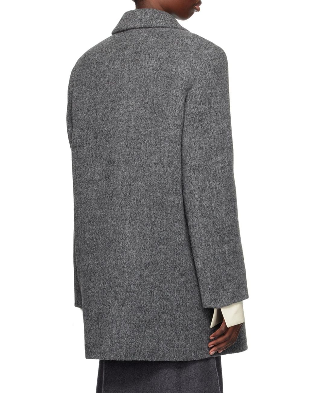 Jil Sander Gray Mélange-Effect Felted Blazer
