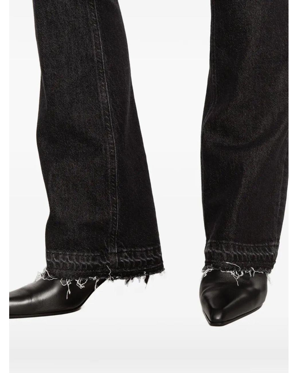 Dondup Black Faded Flared Jeans
