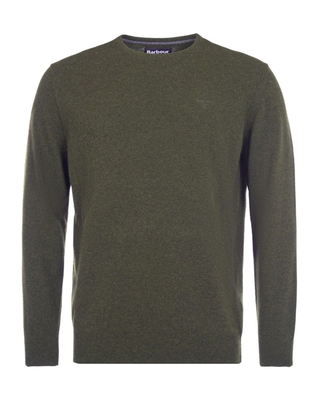 Barbour Green Crew Neck Knit Sweater for men