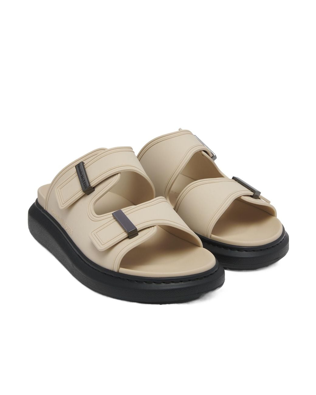 McQueen White Hybrid Slip-On Slides for men