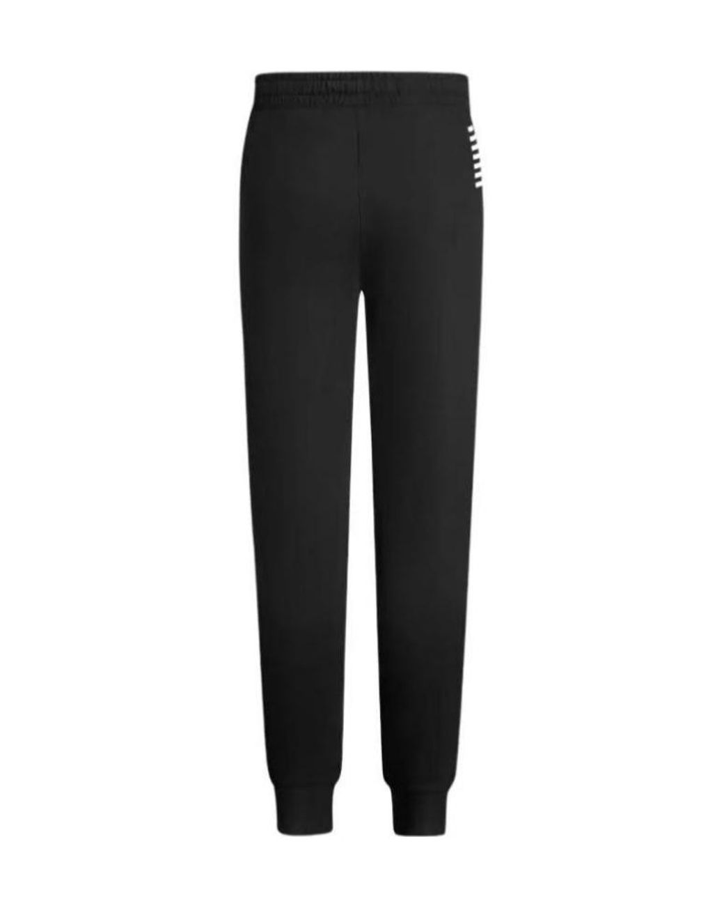 EA7 Black Elasticated Waistband Trousers for men