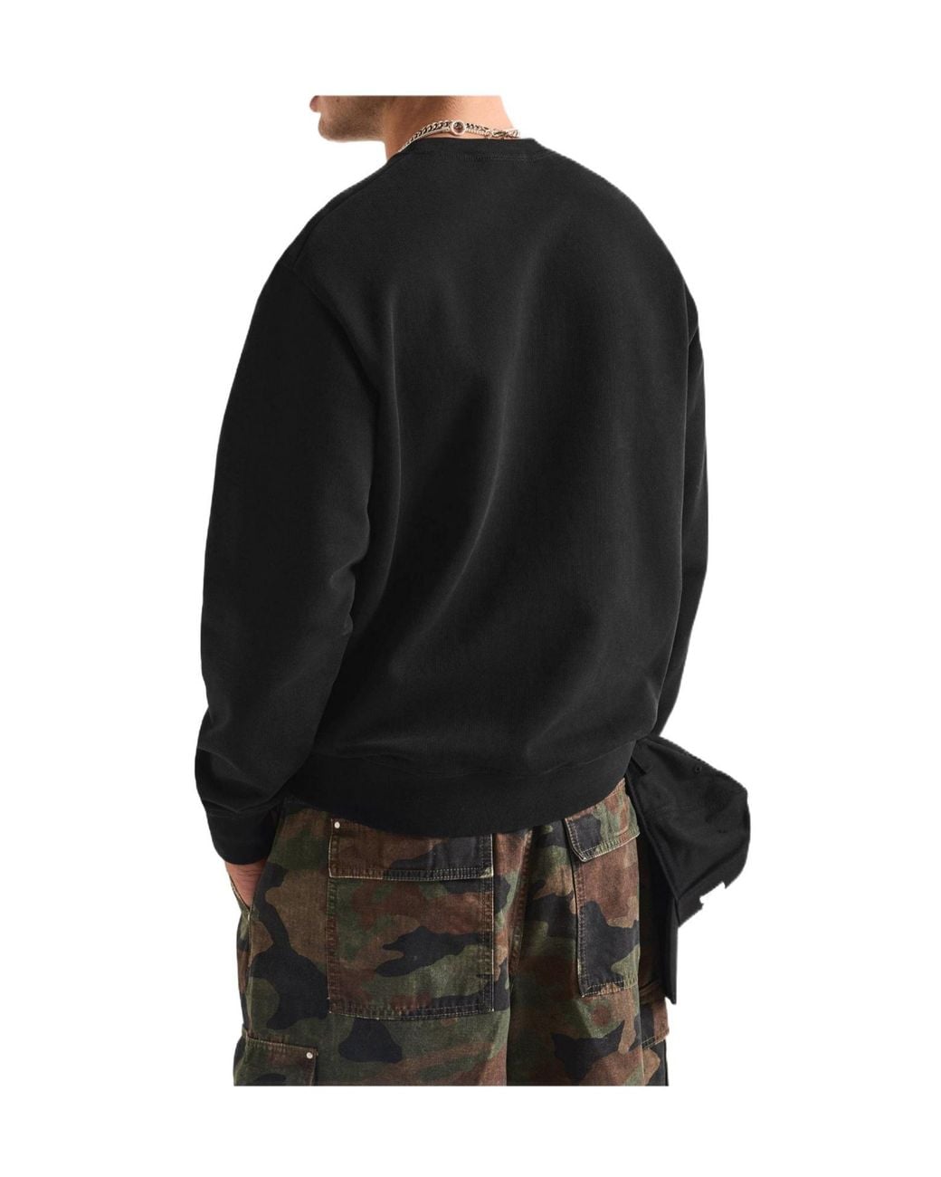 DSquared² Black Crew Neck Long Sleeve Sweatshirt for men