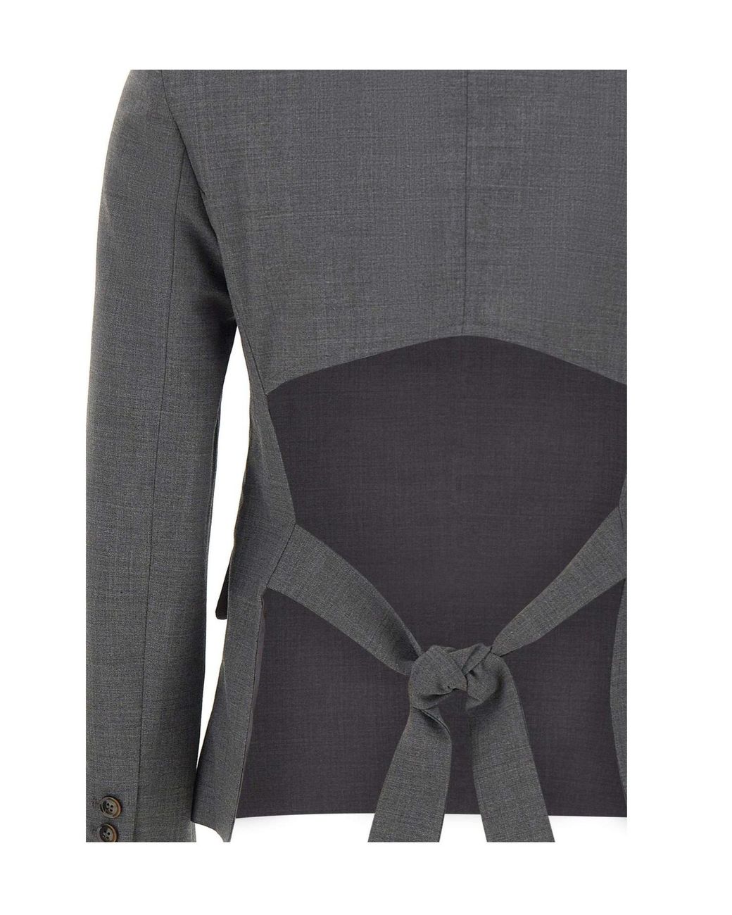 THE GARMENT Gray Grand Back Open-Back Blazer