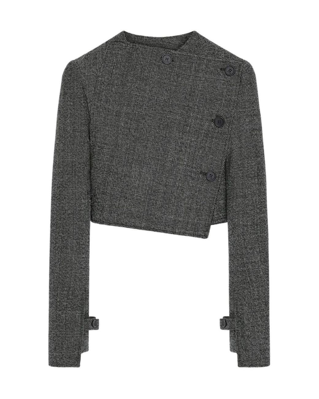 Courreges Gray Courregès Asymmetrically Buttoned Jacket