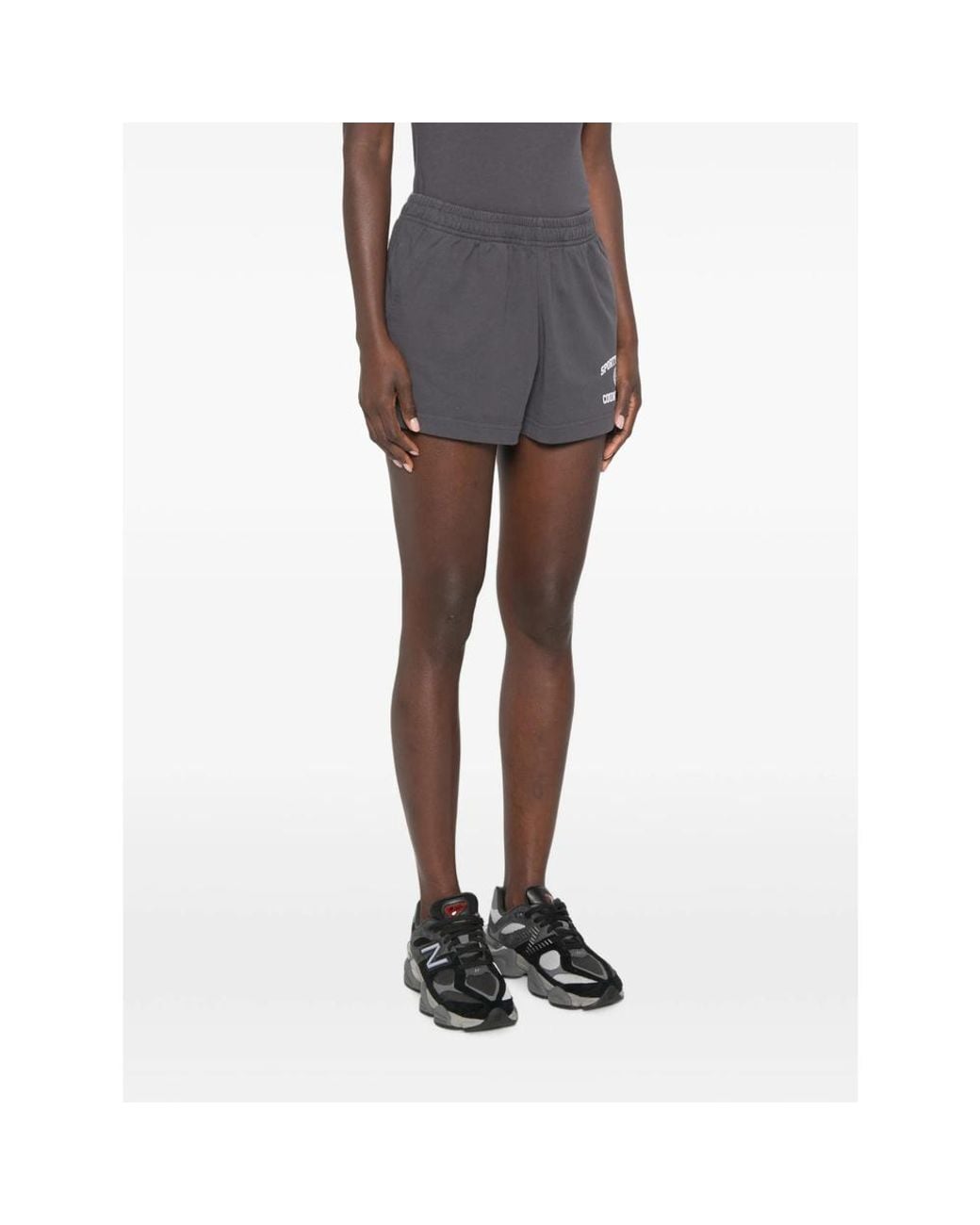 Sporty & Rich Gray Elastic-Waist Shorts