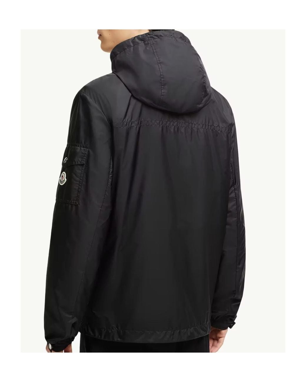 Moncler Black Etiache Hooded Rain Jacket for men