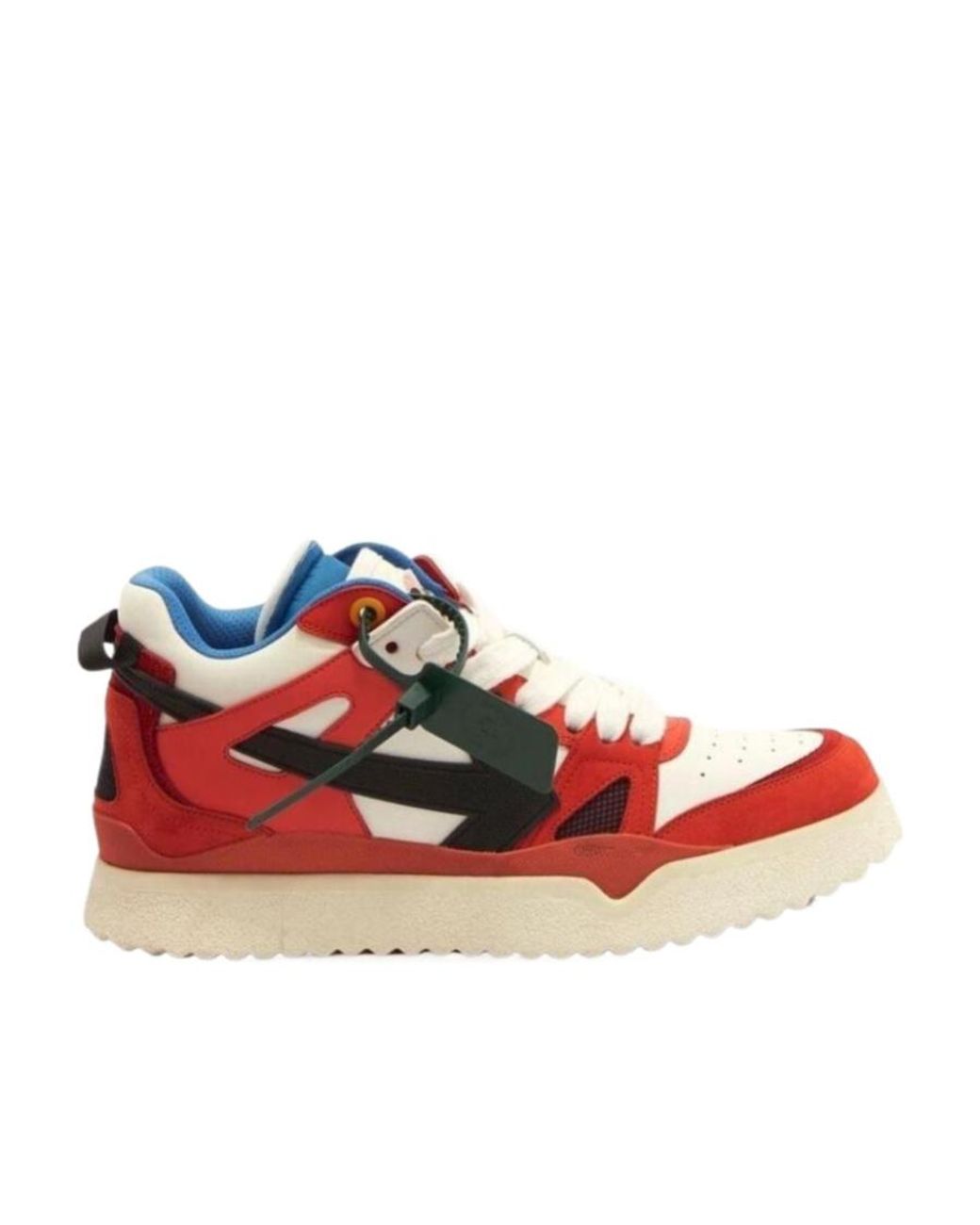 Off-White c/o Virgil Abloh Red New Mid Top Sponge Sneakers for men