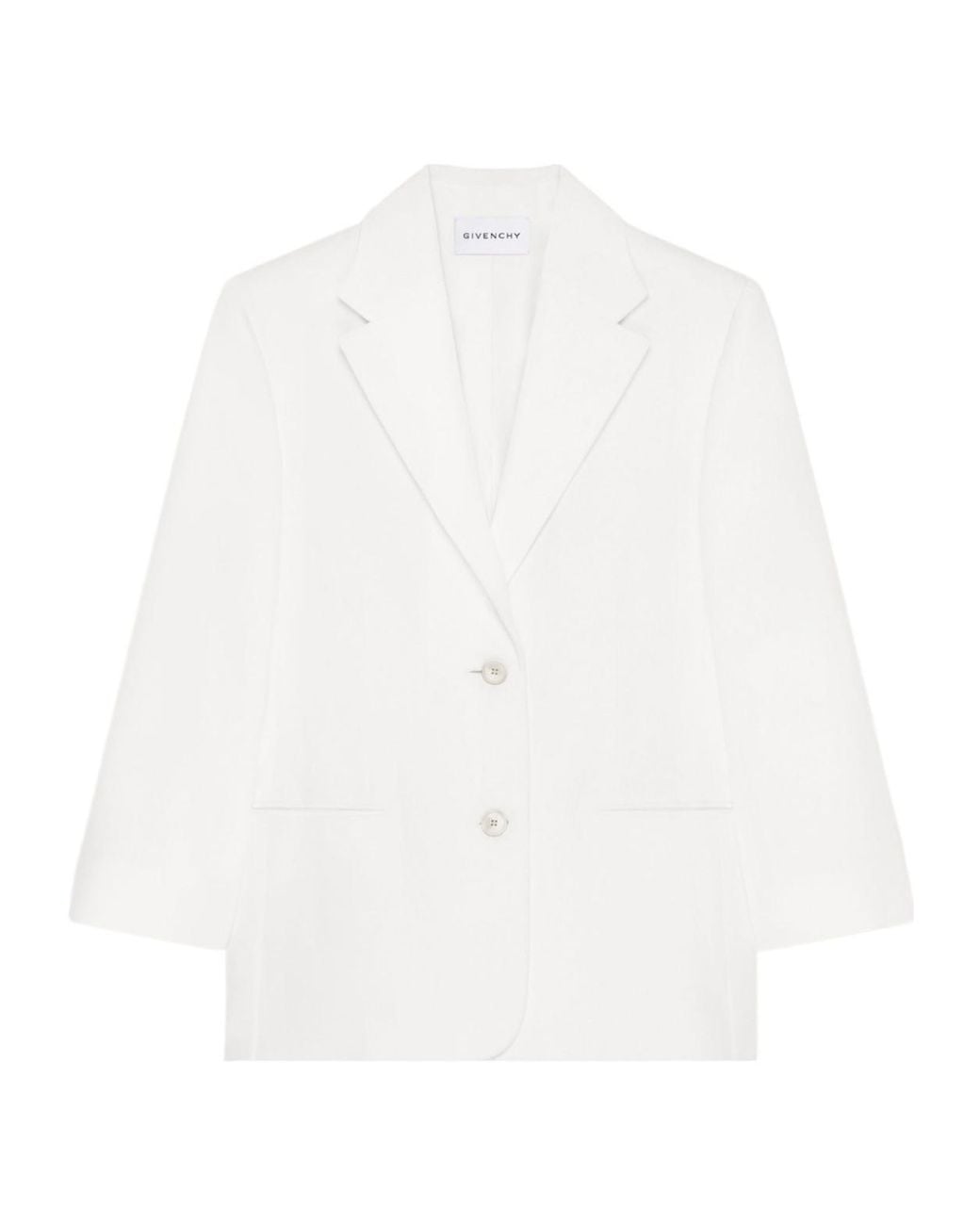 Givenchy White Single Breasted Jacket