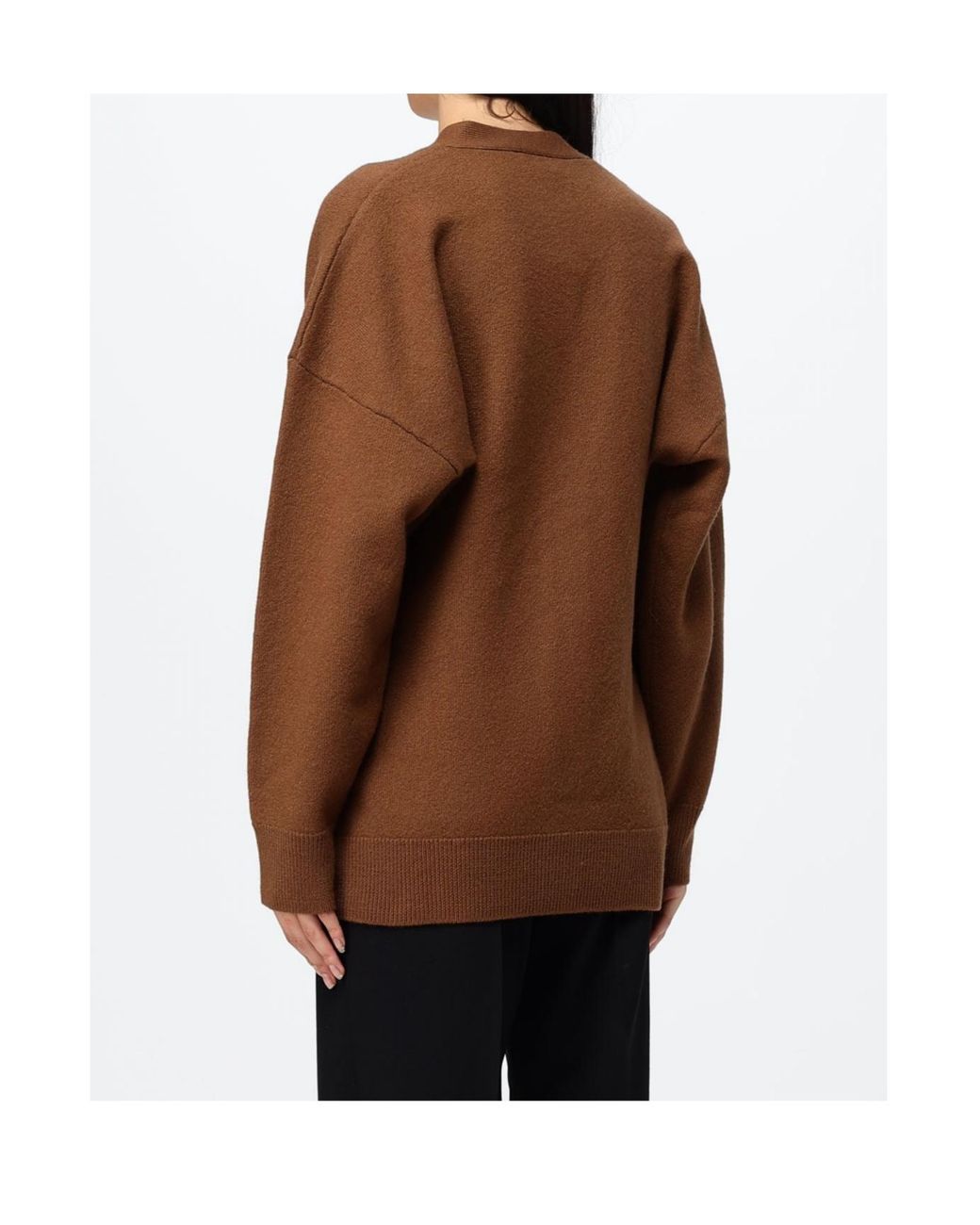 Filippa K Brown Buttoned V-Neck Cardigan