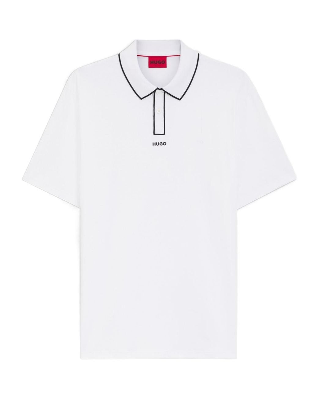 Boss White Boss Contrast Trim Short-Sleeved Polo Shirt for men