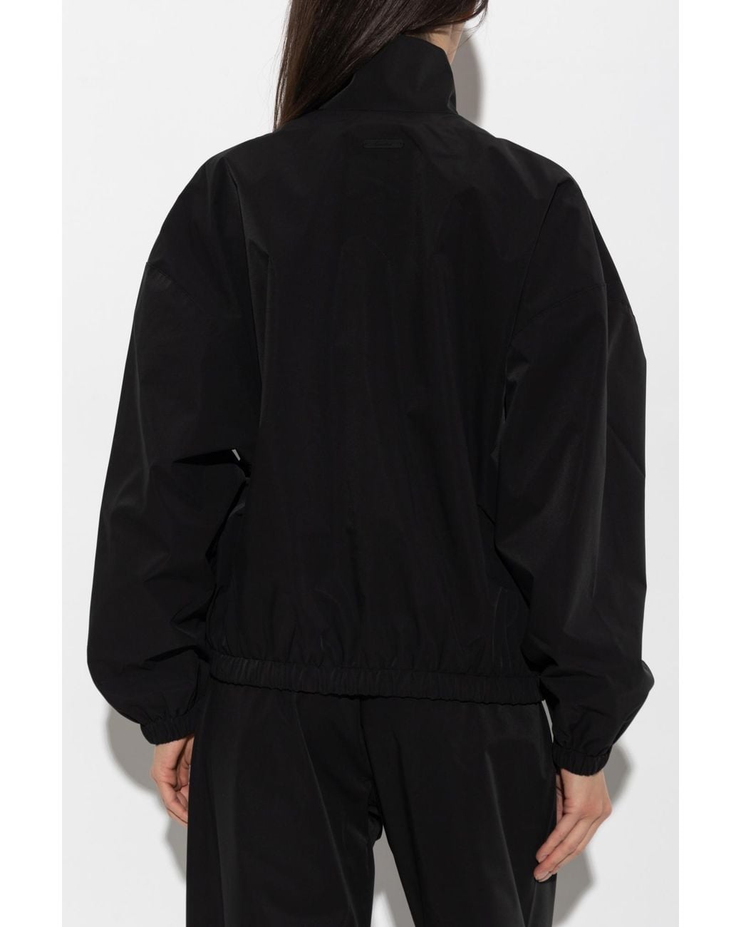 Fear Of God Black Logo Detailed Zipped Jacket