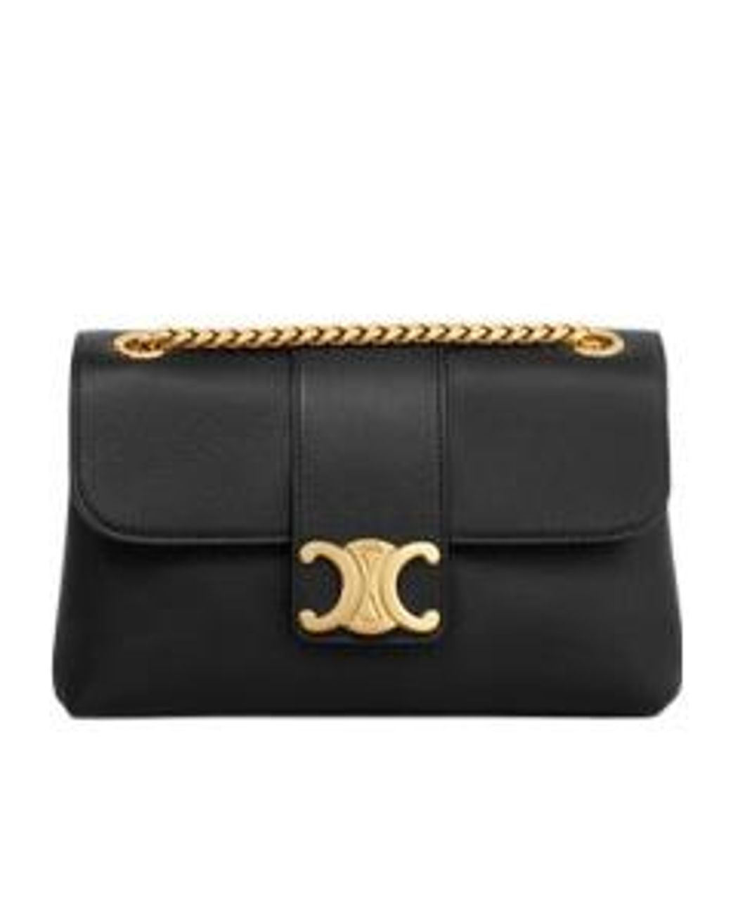 Céline Black Supple Calfskin Teen Victoire Bag